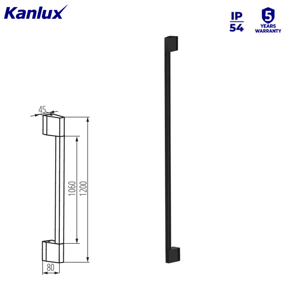 Kanlux YALTE IP54 Modern Adjustable LED Wall Facade Light – Linear Fixture