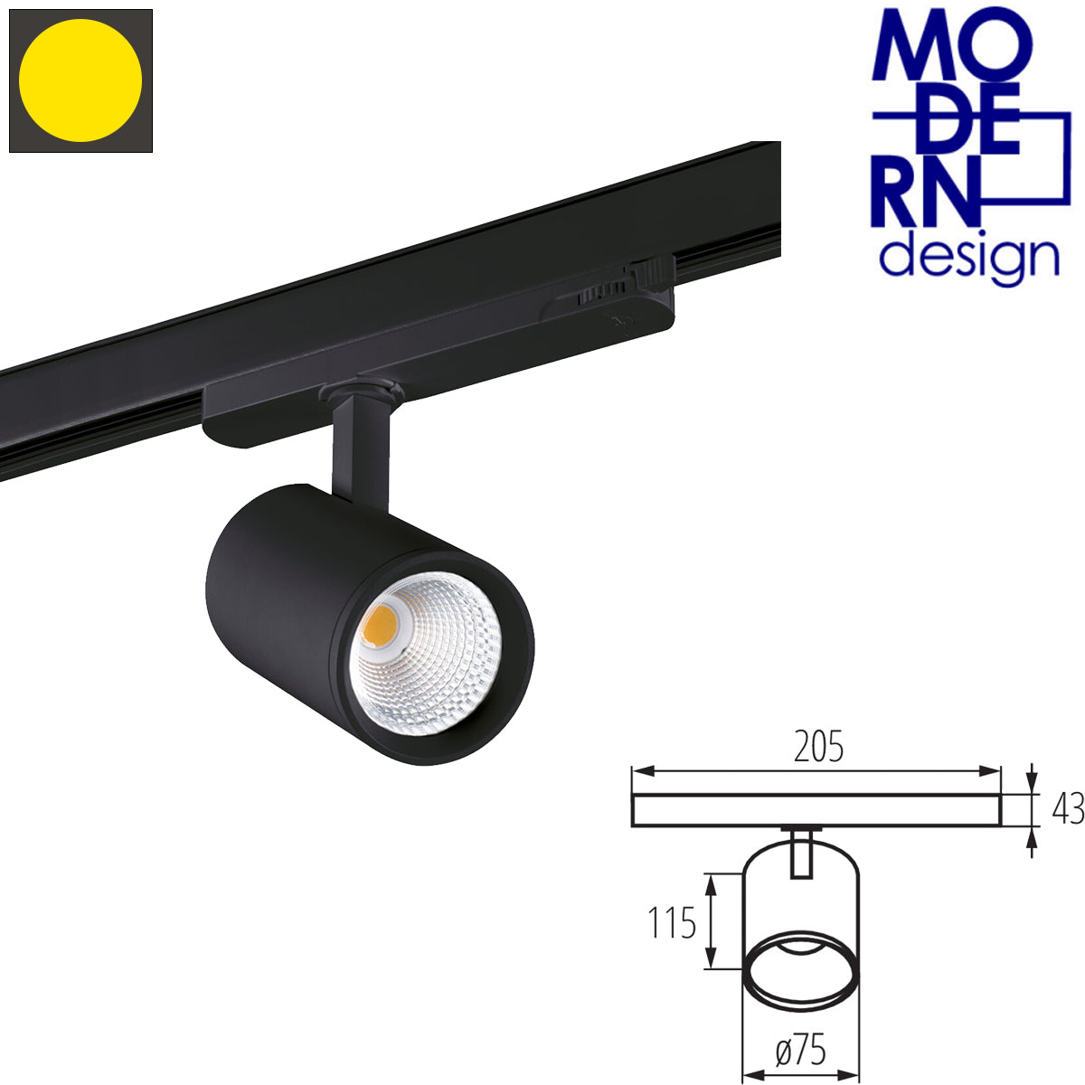 Kanlux ACORD ATL 18W 30W 3C 3 Circuit LED Bright Track Head Spot Light Adjustable - Warm Neutral White - Black & White Colour