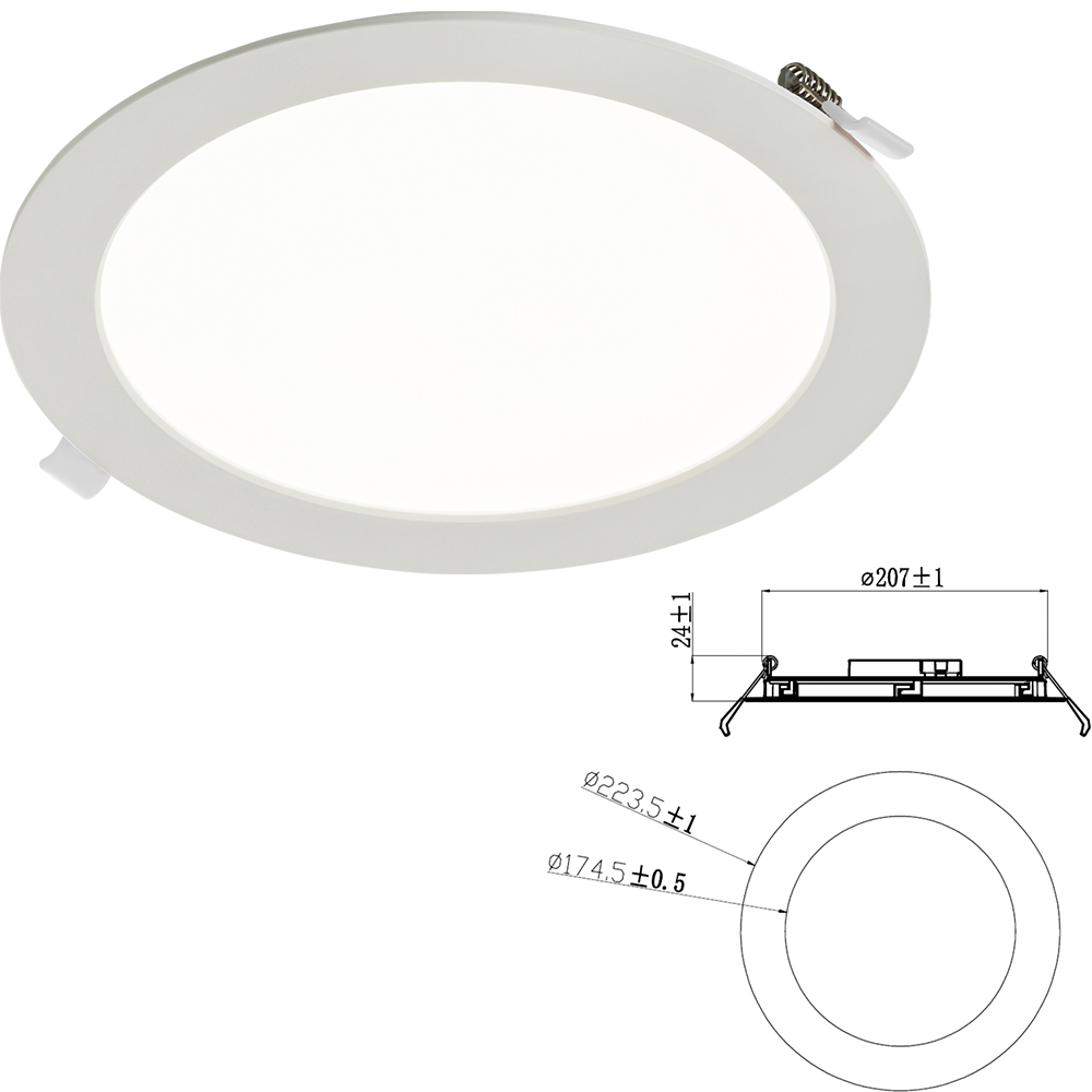 Knightsbridge KARA LED Recessed Panel - Cool White 4000K