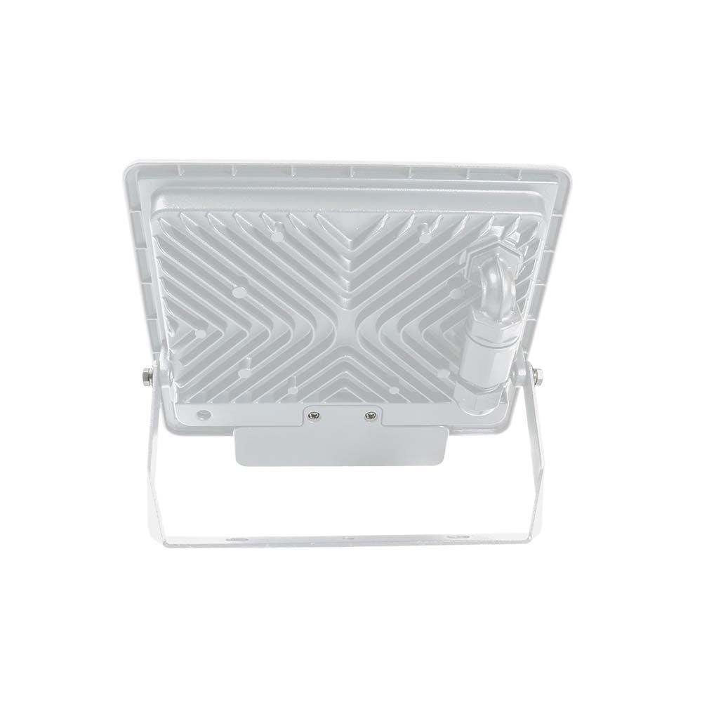 V-TAC VT-158S-1 PIR Motion Sensor Floodlight – IP65 Waterproof Outdoor LED with Samsung Chip - 1m Flex, Multi Wattage & Colour Option, White Body