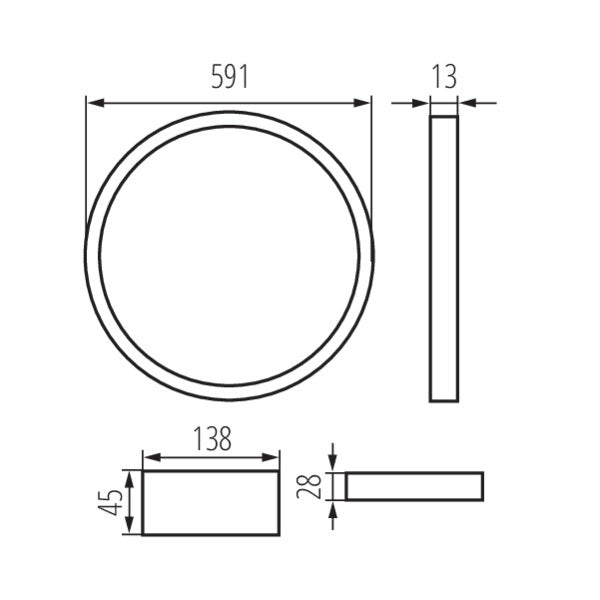 Kanlux AVAR O Round 600×600 LED Panel 40W – 4000K or 6500K | 5-Year Warranty