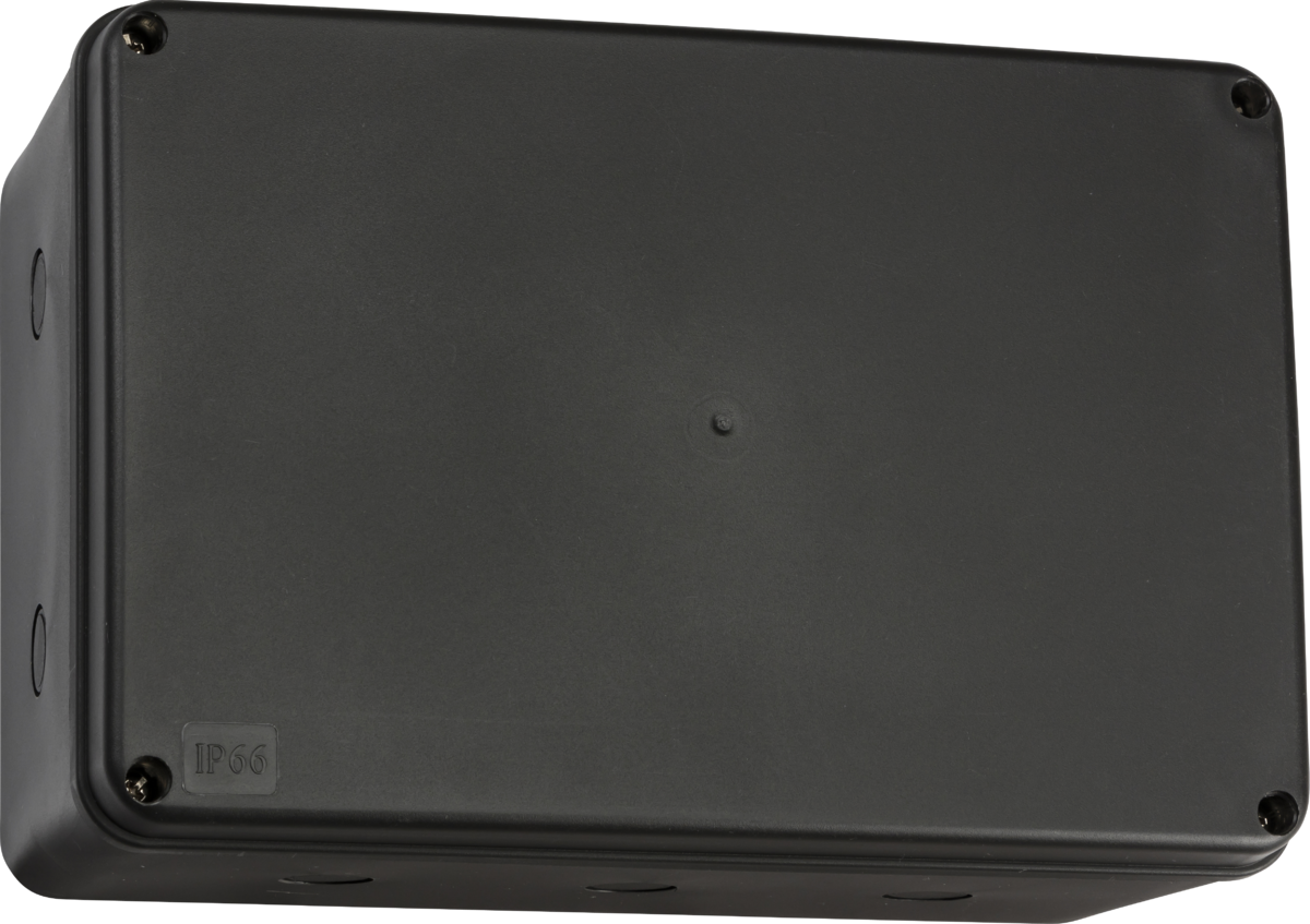 IP66 Outdoor Electrical Enclosure – Black Polycarbonate Junction Box (Small, Medium, Large, X-Large) | IK06 | Class II | 2-Year Warranty