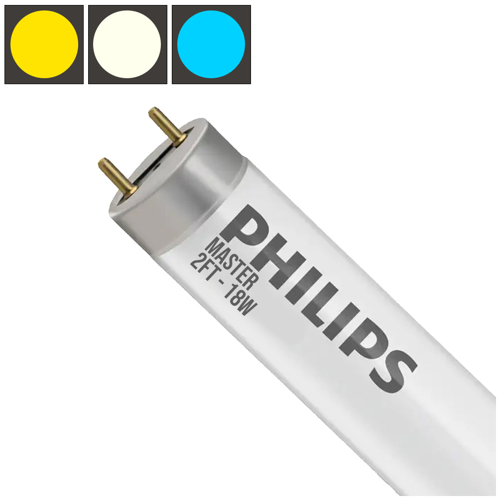 Philips Master 2ft 18W T8 Cool Neutral Warm White Fluorescent Tube Light G13 Cap