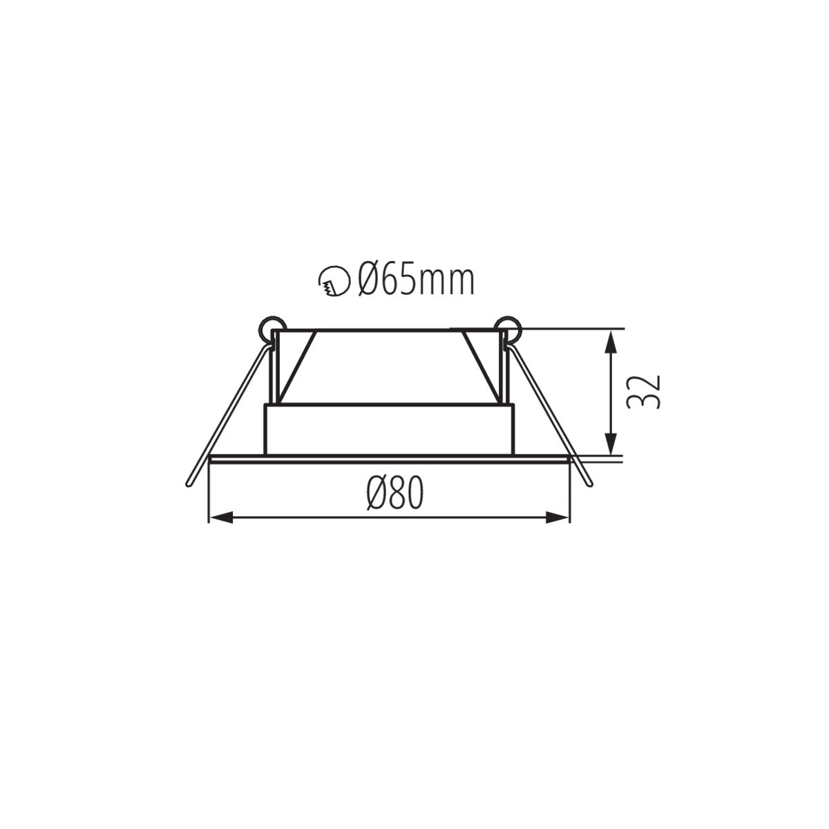 Kanlux FIZU IP44 5W LED Adjustable Tilt Angle Ceiling Recessed Downlight - Ideal for Living Room, Bathroom & Kitchen
