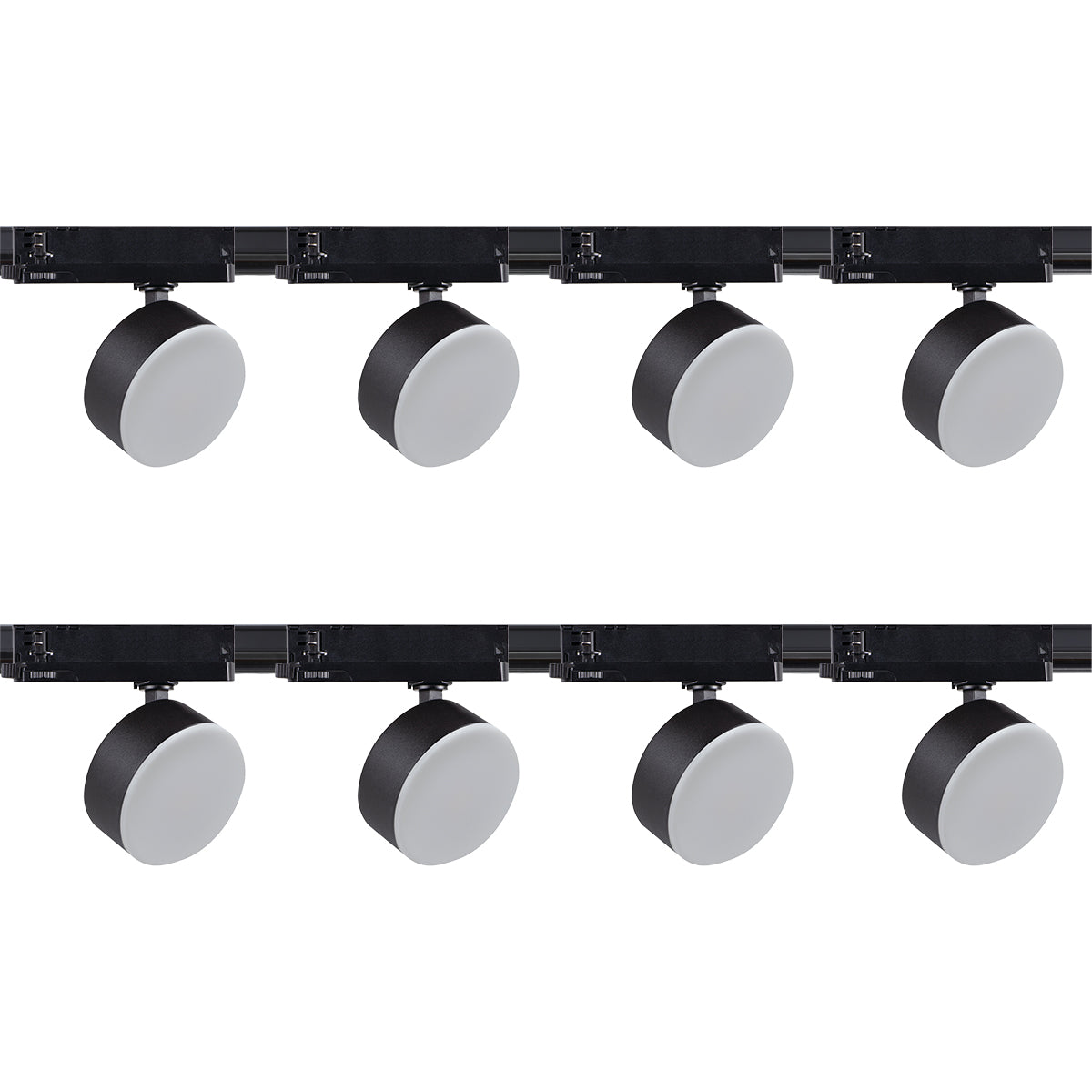 Kanlux BTLW 3 Circuit 1M - 5M Track Lighting Kit 2 - 10 18W LED Round Spotlights - Warm & Neutral White Light