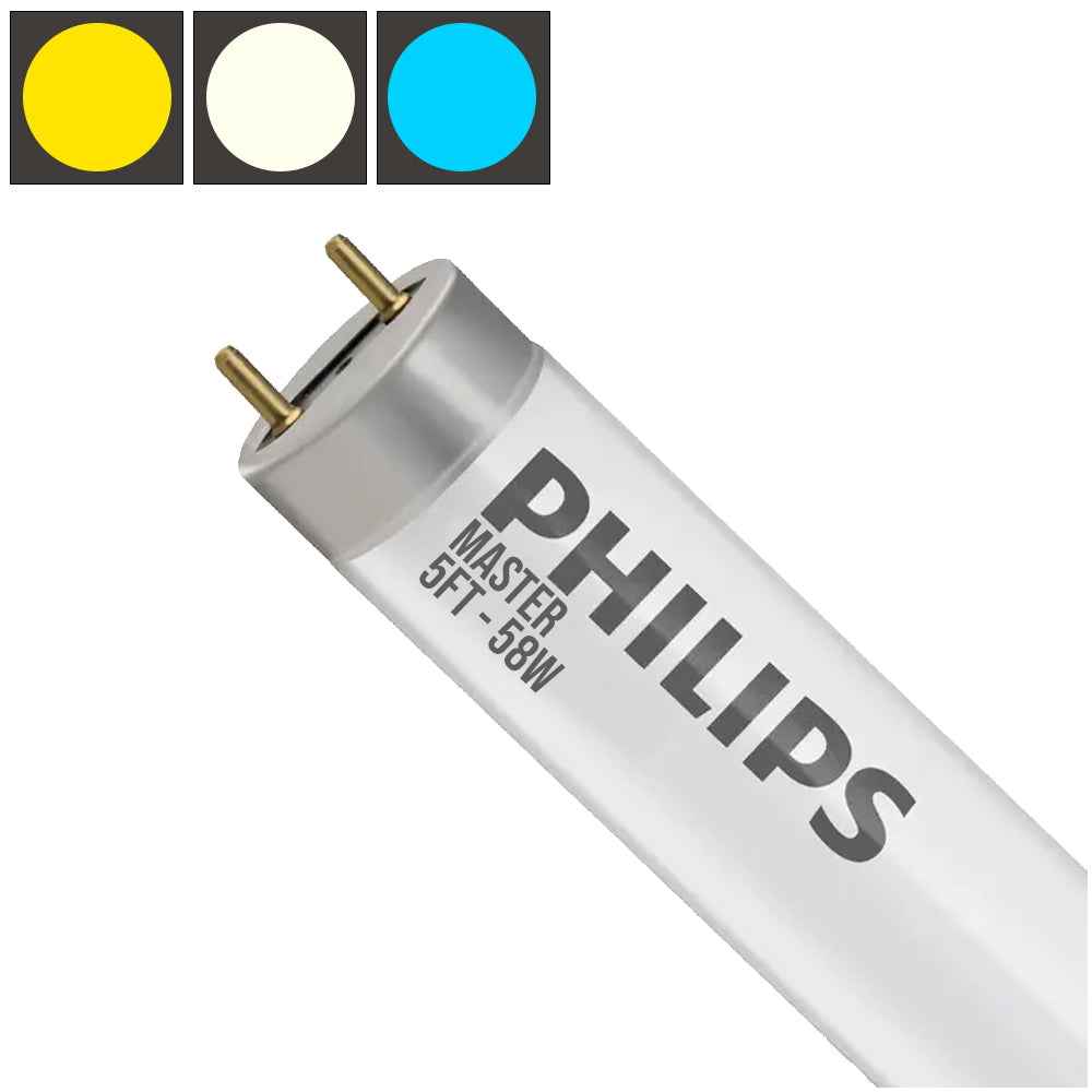 Philips Master 5ft 58W T8 Fluorescent Tube Light G13 Cap - Durable and Energy Efficient Lighting