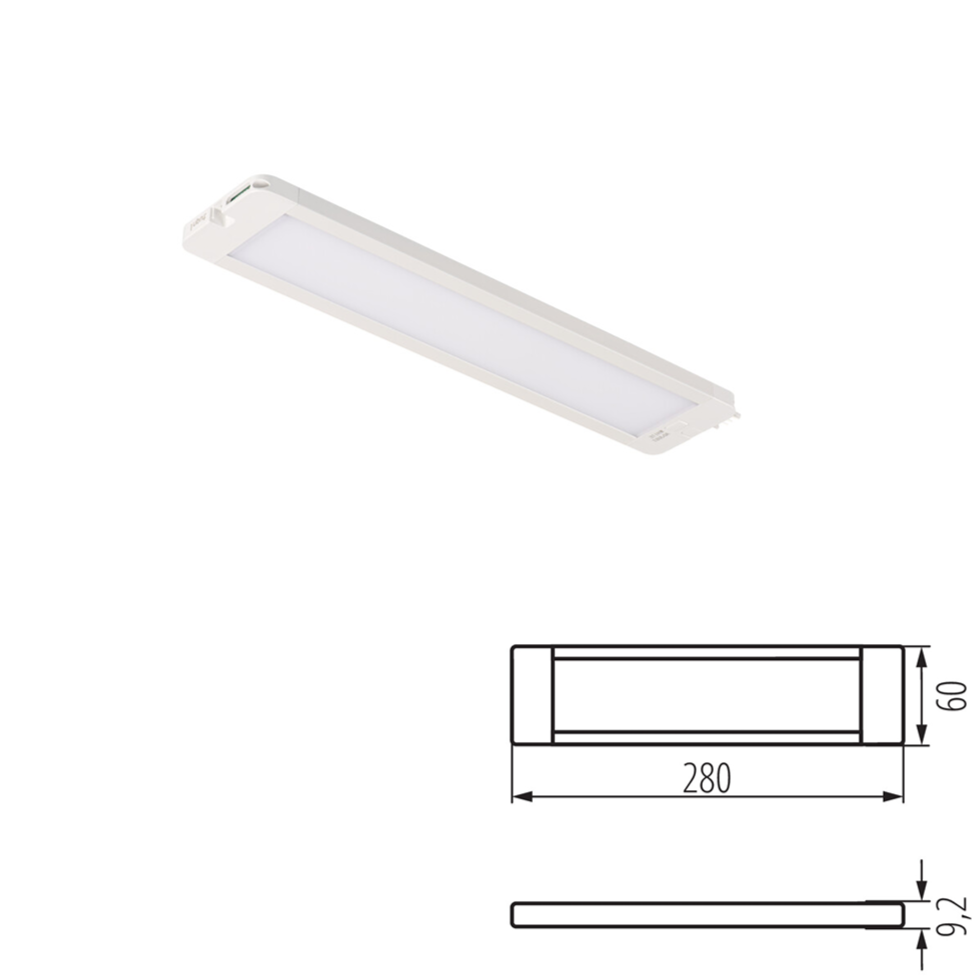 Kanlux DAXA LED 24V DC Linkable Under Cabinet Light - Adjustable CCT, 5W & 9W