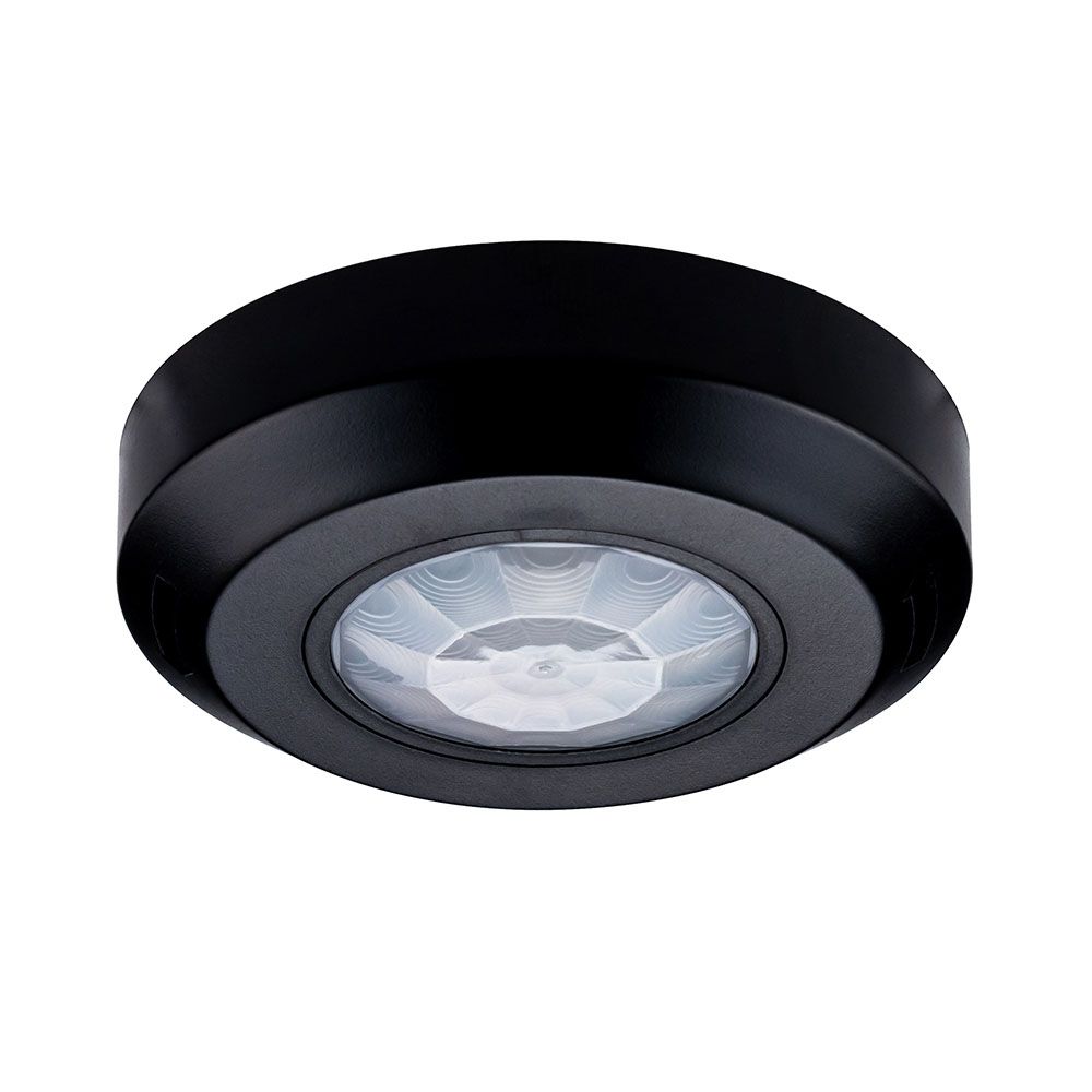 V-TAC VT-8091 360° PIR Infrared Motion Detector Surface-Mounted Ceiling Sensor with Black Body,200W LED Load IP20 Indoor