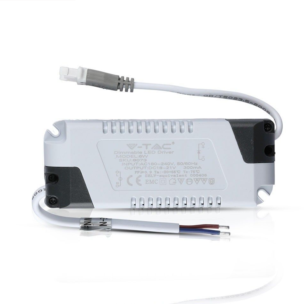 V-TAC Dimmable LED Driver for Mini Panels - 6W, 12W, 18W, 24W - TRIAC Dimming - IP20