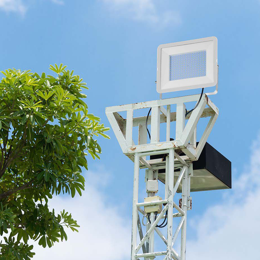 V-TAC VT-44300 300W - Commercial LED Floodlight IP65 With Samsung Chip - 1M Cable - 4000K/6500K - Black & White Body