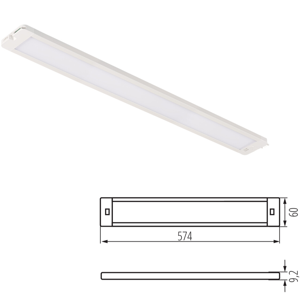 Kanlux DAXA LED 24V DC Linkable Under Cabinet Light - Adjustable CCT, 5W & 9W