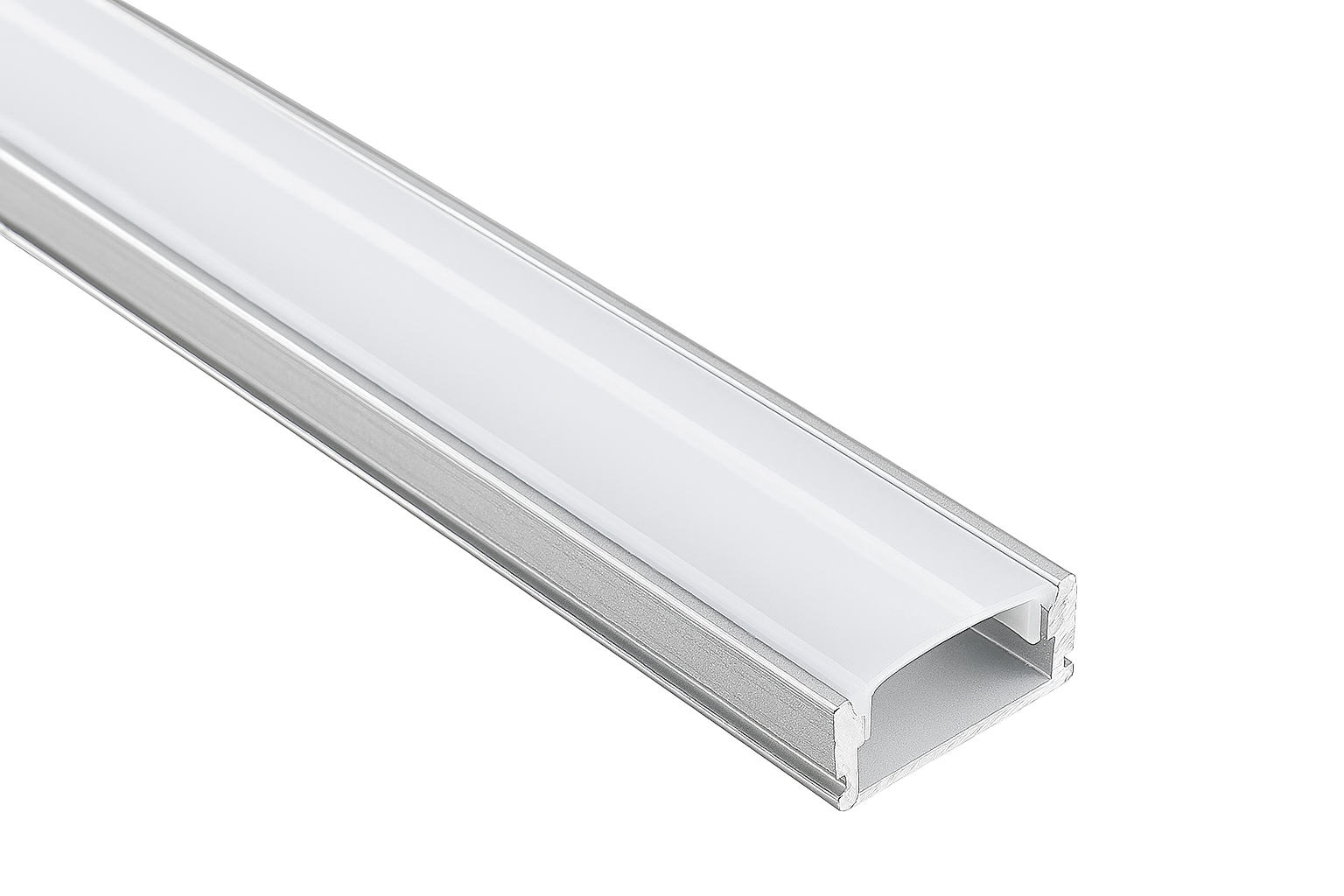 LED Strip Channel Kit 2m – Aluminium Surface-Mount with Milky Diffuser, Silver | VT-8113 (17.4×7mm) – Packs 2/5/10/20