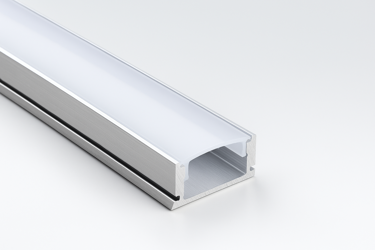 LED Strip Channel Kit 2m – Aluminium Surface-Mount with Milky Diffuser, Silver | VT-8113 (17.4×7mm) – Packs 2/5/10/20