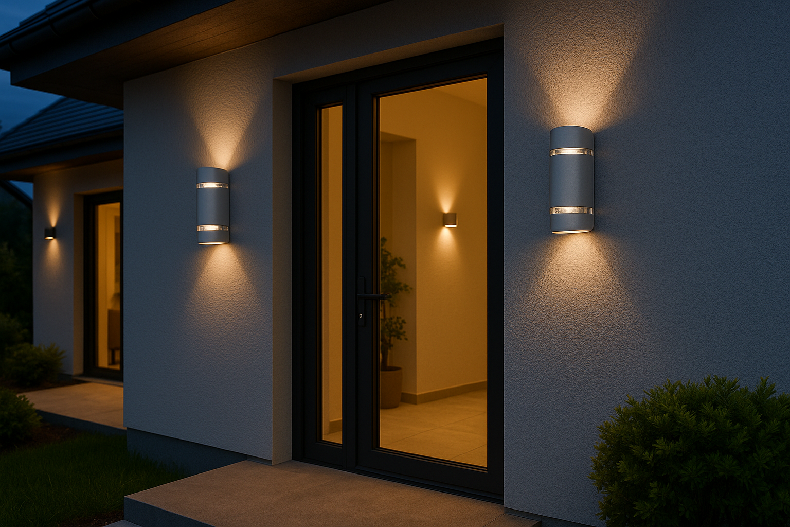 Kanlux ZEW Outdoor Up & Down Wall Light (Square/Round) – IP44, GU10 – Black or Grey – 1/2/5/12 Pack