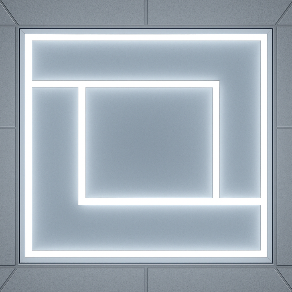 Maze Design 600x600 LED Panel Light, 76W Double-D, 7600 lm, 6500K