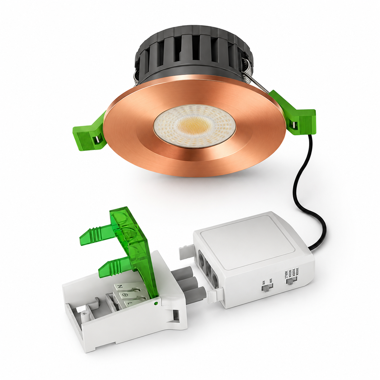 V-TAC 5W/8W IP65 Fire Rated LED Downlight Dimmable Multi CCT – White, Black, Chrome, Brass & Copper Bezels