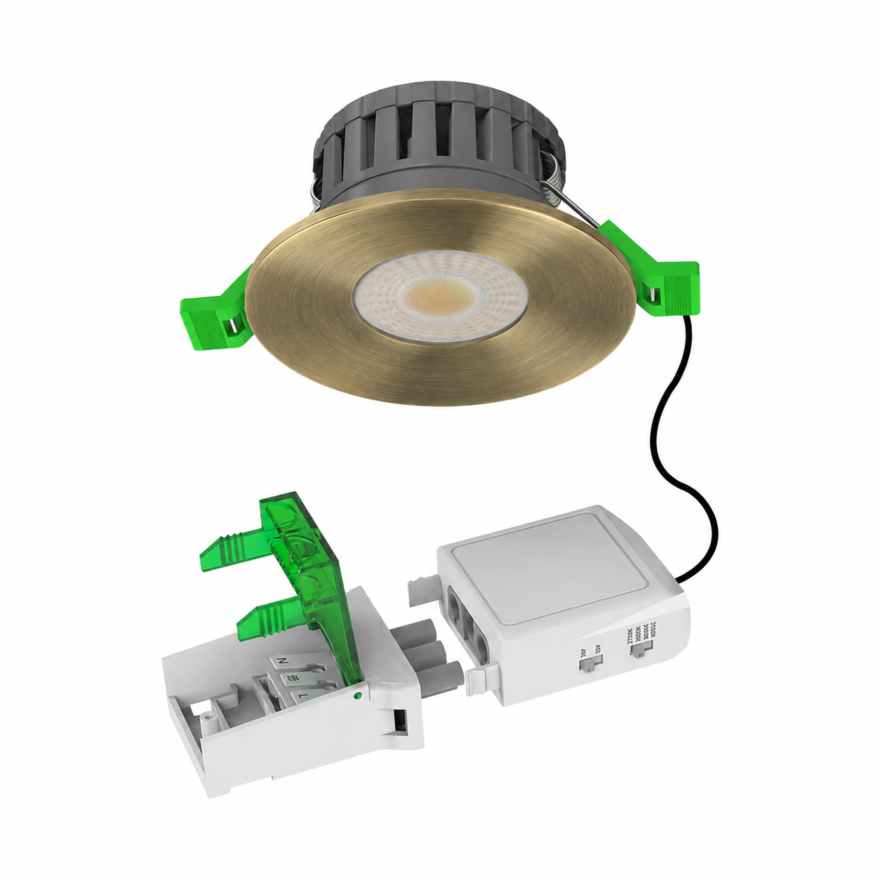 V-TAC 5W/8W IP65 Fire Rated LED Downlight Dimmable Multi CCT – White, Black, Chrome, Brass & Copper Bezels