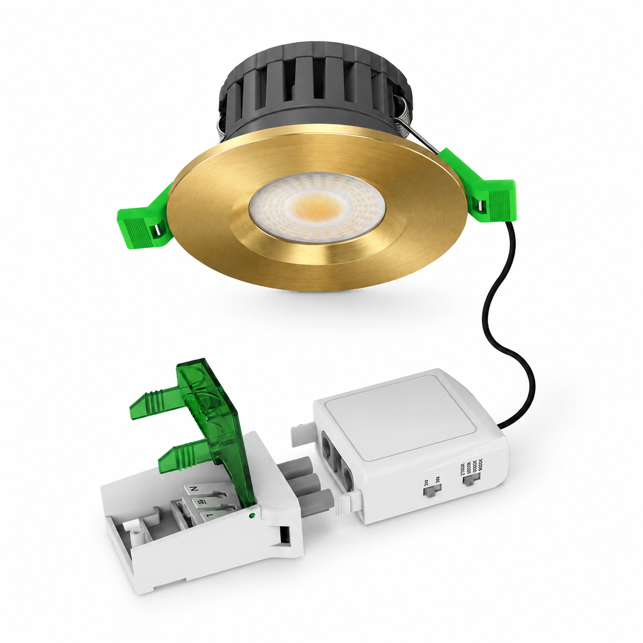 V-TAC 5W/8W IP65 Fire Rated LED Downlight Dimmable Multi CCT – White, Black, Chrome, Brass & Copper Bezels