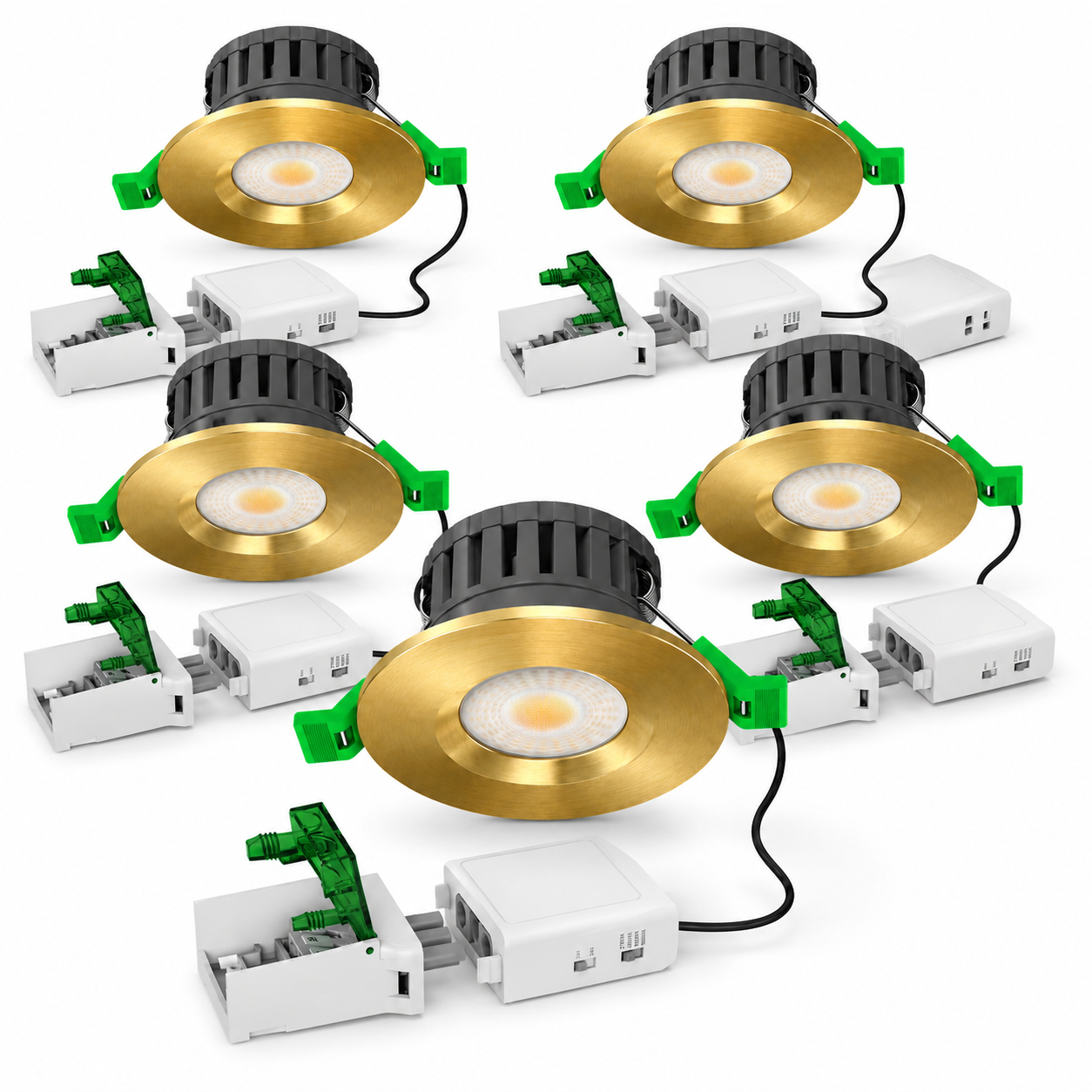 V-TAC 5W/8W IP65 Fire Rated LED Downlight Dimmable Multi CCT – White, Black, Chrome, Brass & Copper Bezels