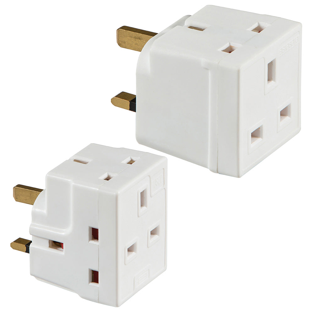 Knightsbridge 13A 2 & 3 way Fused & Unfused Main Adaptors