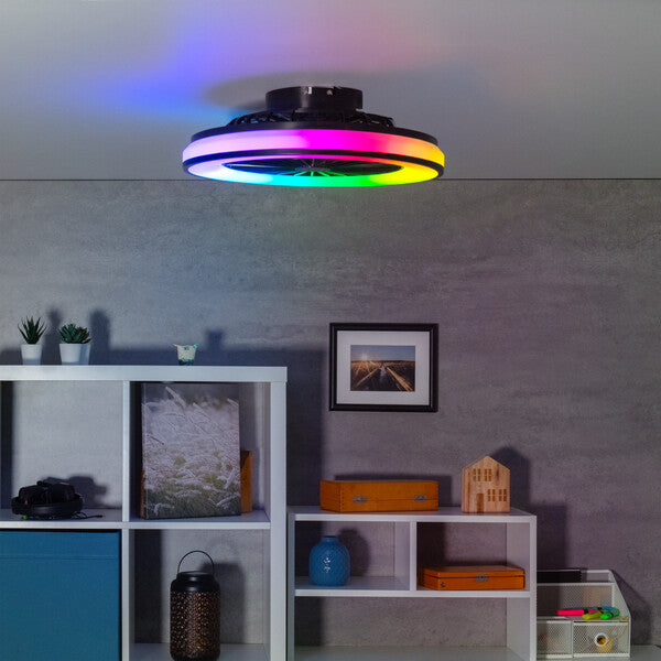Kanlux PLAVE RGB LED Ceiling Fan Light Remote CCT Reversible Modern 48W
