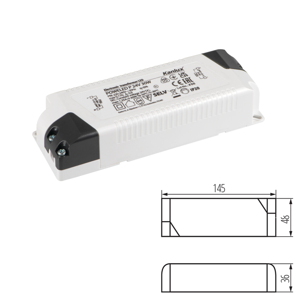 Kanlux DAXA LED 24V DC Linkable Under Cabinet Light - Adjustable CCT, 5W & 9W