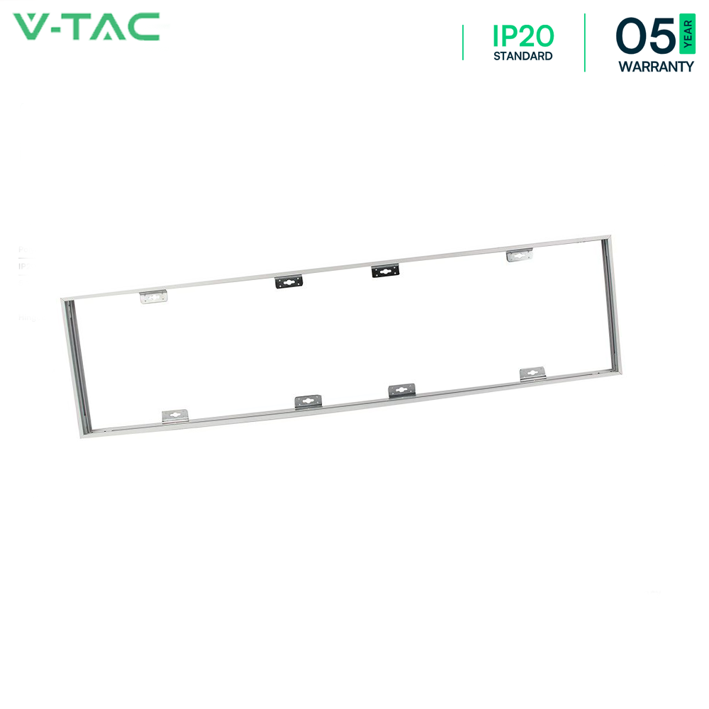 V-TAC Aluminum Frame Bracket 1200x300 mm with Screws - DIY - White