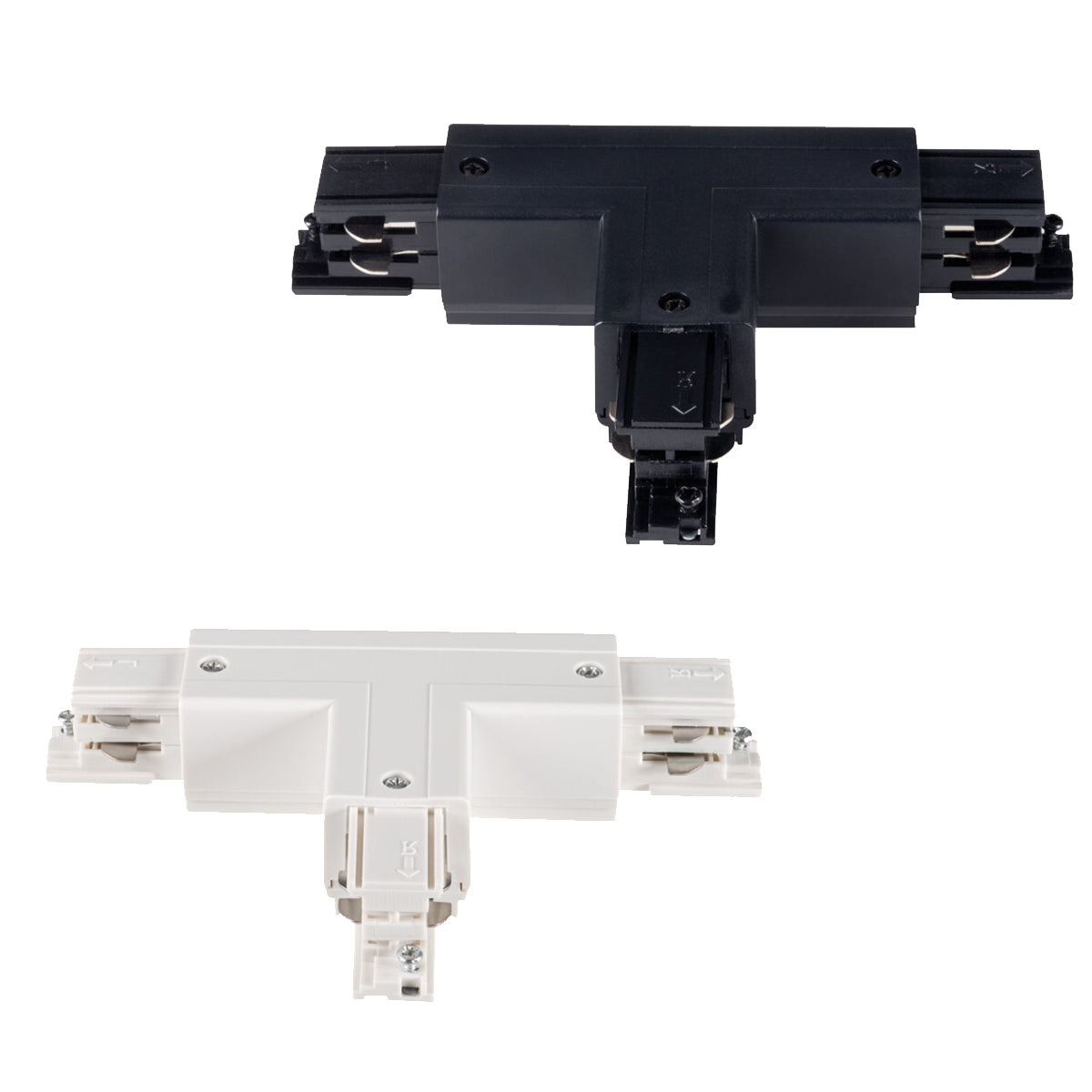 Kanlux TEAR N CON-T RLL T Type Power Connector for Track Rail 3 Circuit 3C - Right Left Left Branch