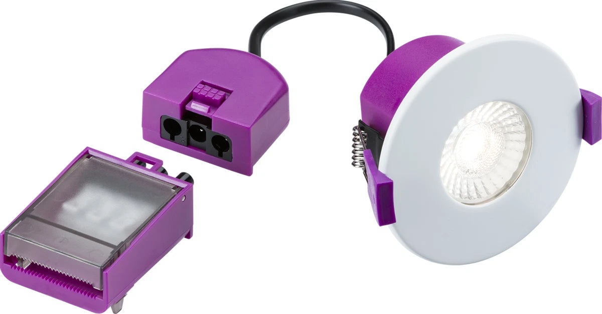 Knightsbridge SpektroLED Evo Fire Rated IP65 Downlight 5W/7W 4CCT 2700–6000K for Bathrooms & Living Areas