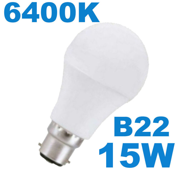 Super Bright 15w LED B22 Bayonet Light Bulb Daylight Cool White 90w