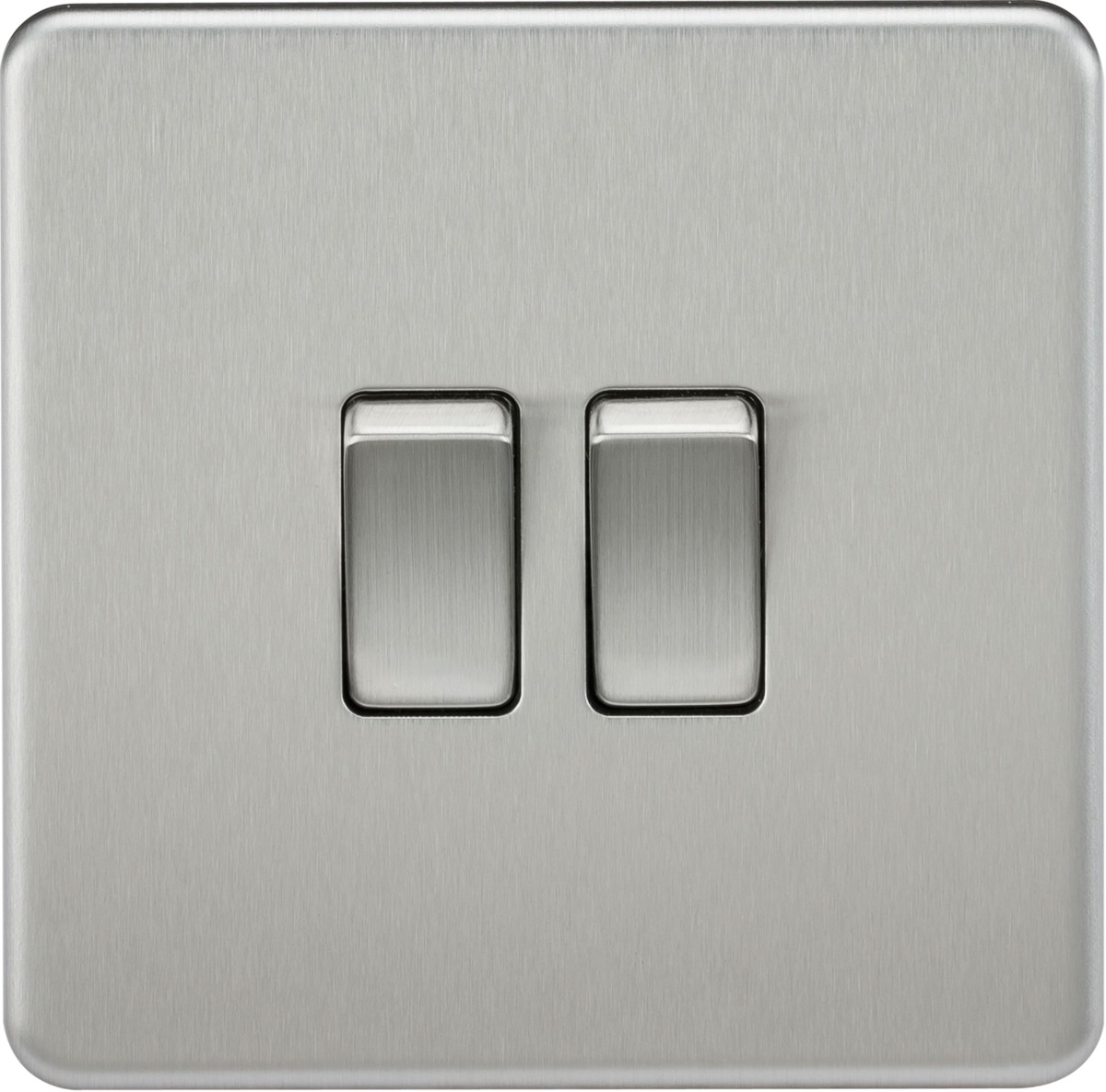 Knightsbridge Screwless 10AX 2G 2 Gang 2 Way Wall Light Switch