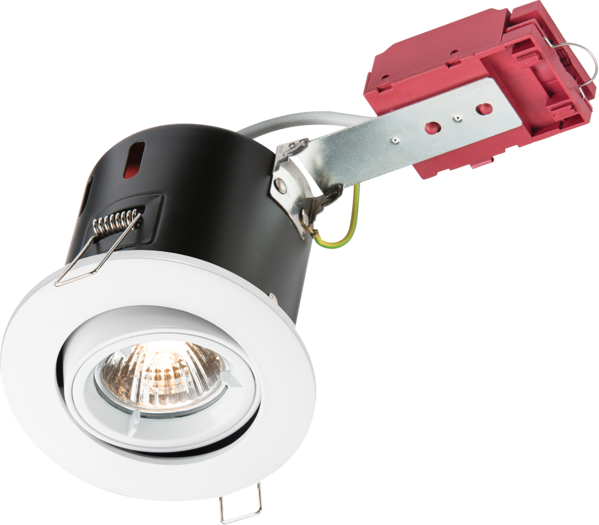 Knightsbridge 230V IP20 50W GU10 IC Fire-Rated Tilt Downlight
