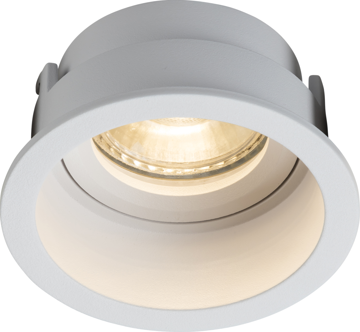 Knightsbridge Dipa Single Fixed Round Anti Glare GU10 Spot Down Light Fitting
