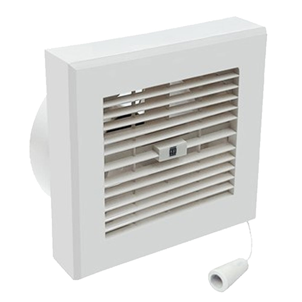 CED 100mm 4" Inch Bathroom Kitchen Wall Extractor Exhaust Fan Pull Cord Timer Switch