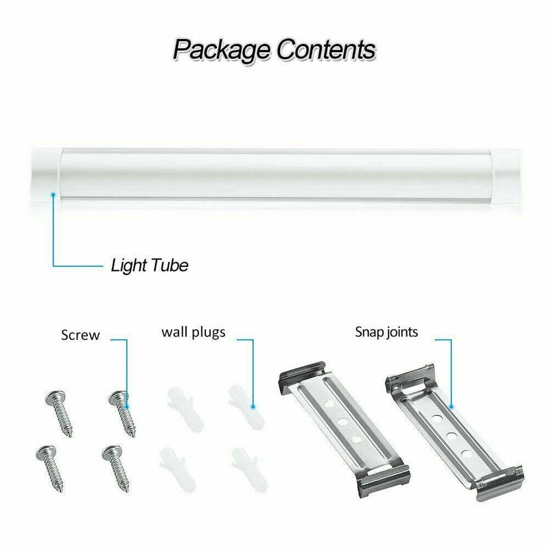 5ft 6ft LED Batten Light Slimline Wide Tube Fitting Garage Workshop Warehouse Lighting