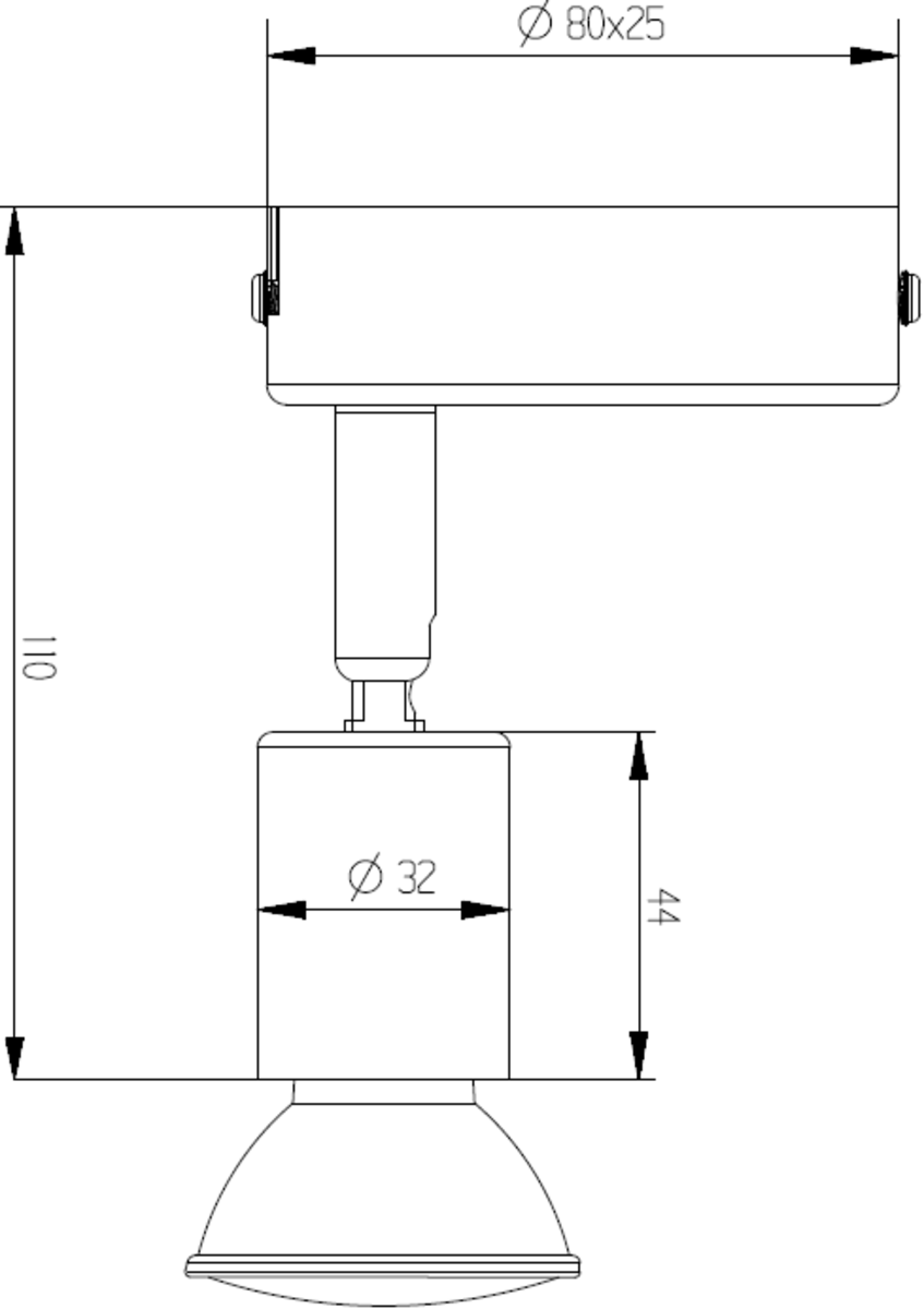 Knightsbridge Decorative 230V GU10 Spotlight - Chrome