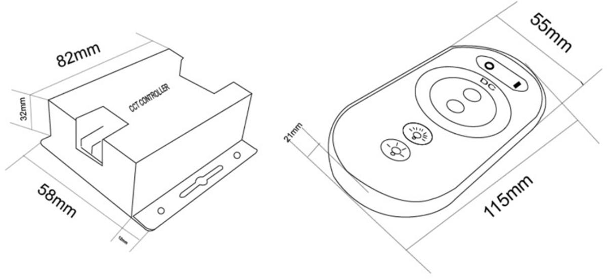 Knightsbridge 12V / 24V RF Controller and Touch Remote - CCT