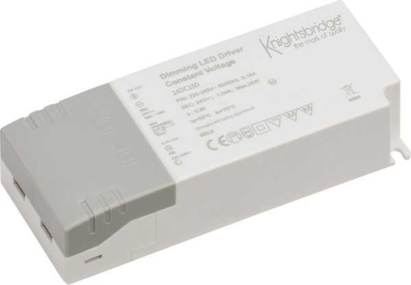 Knightsbridge IP20 24V DC Dimmable LED Driver Constant Voltage
