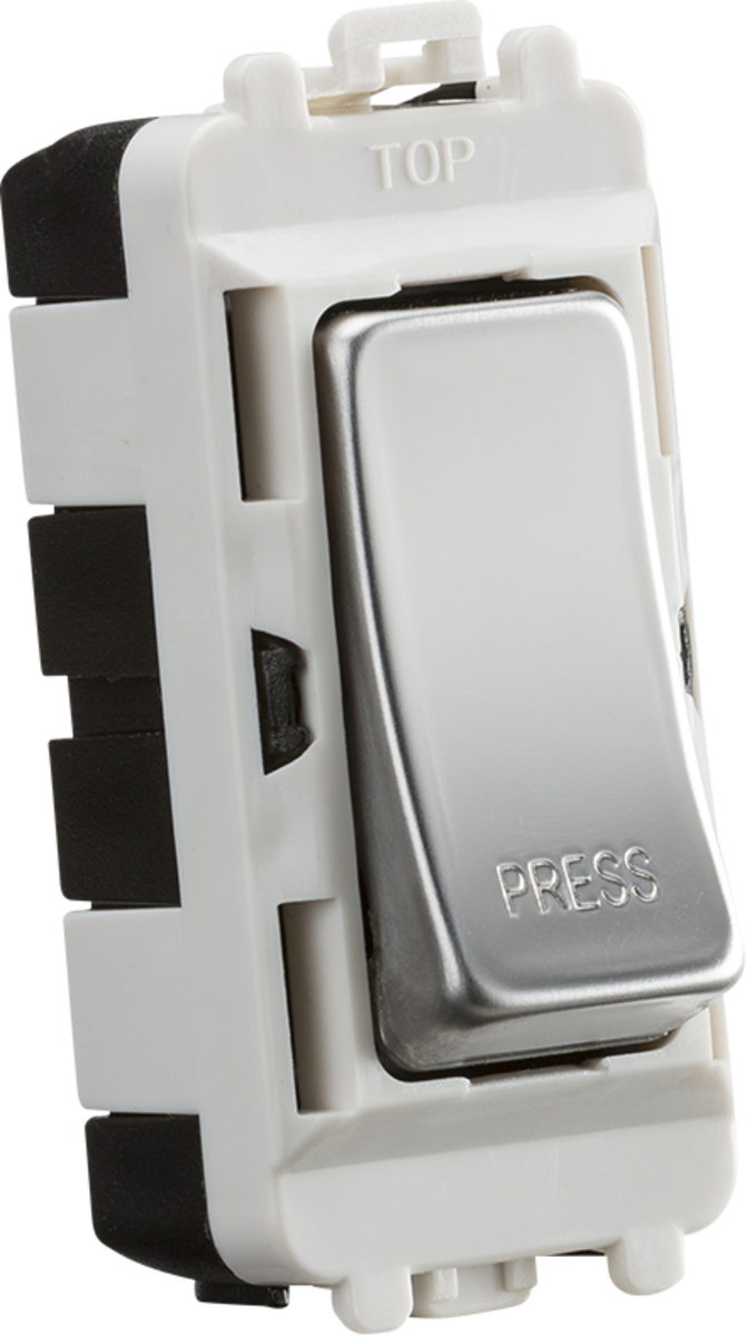Knightsbridge 20AX 2 Way Retractive Single Pole Module Marked PRESS