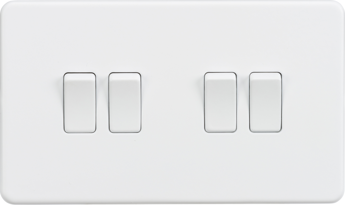 Knightsbridge Screwless 10AX 4G 2 Way Switch