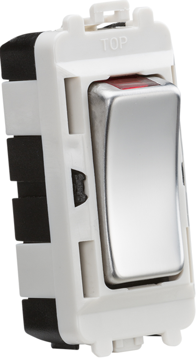 Knightsbridge 20AX Double Pole Grid Module With LED Indicator