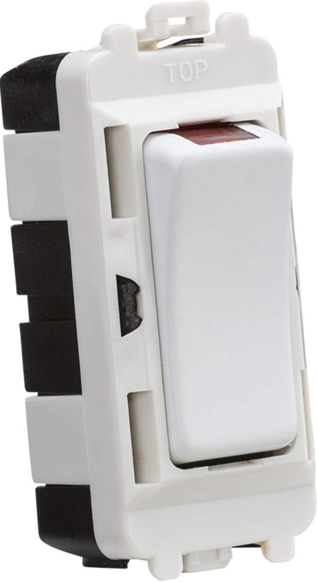 Knightsbridge 20AX Double Pole Grid Module With LED Indicator