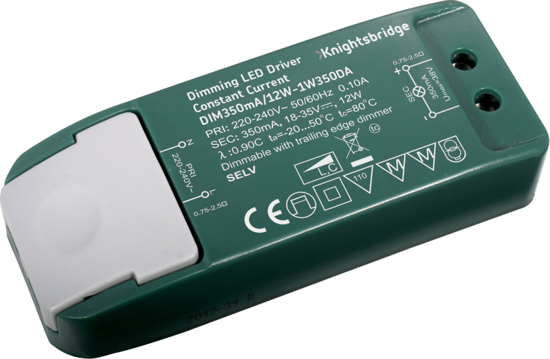 Knightsbridge IP20 350mA 12W LED Dimmable Driver Constant Current