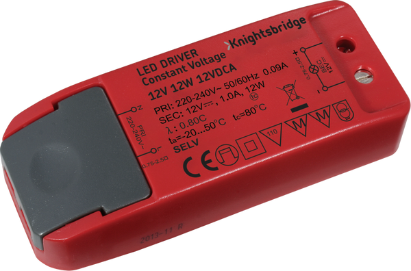 Knightsbridge IP20 12V 12W LED Driver - Constant Voltage