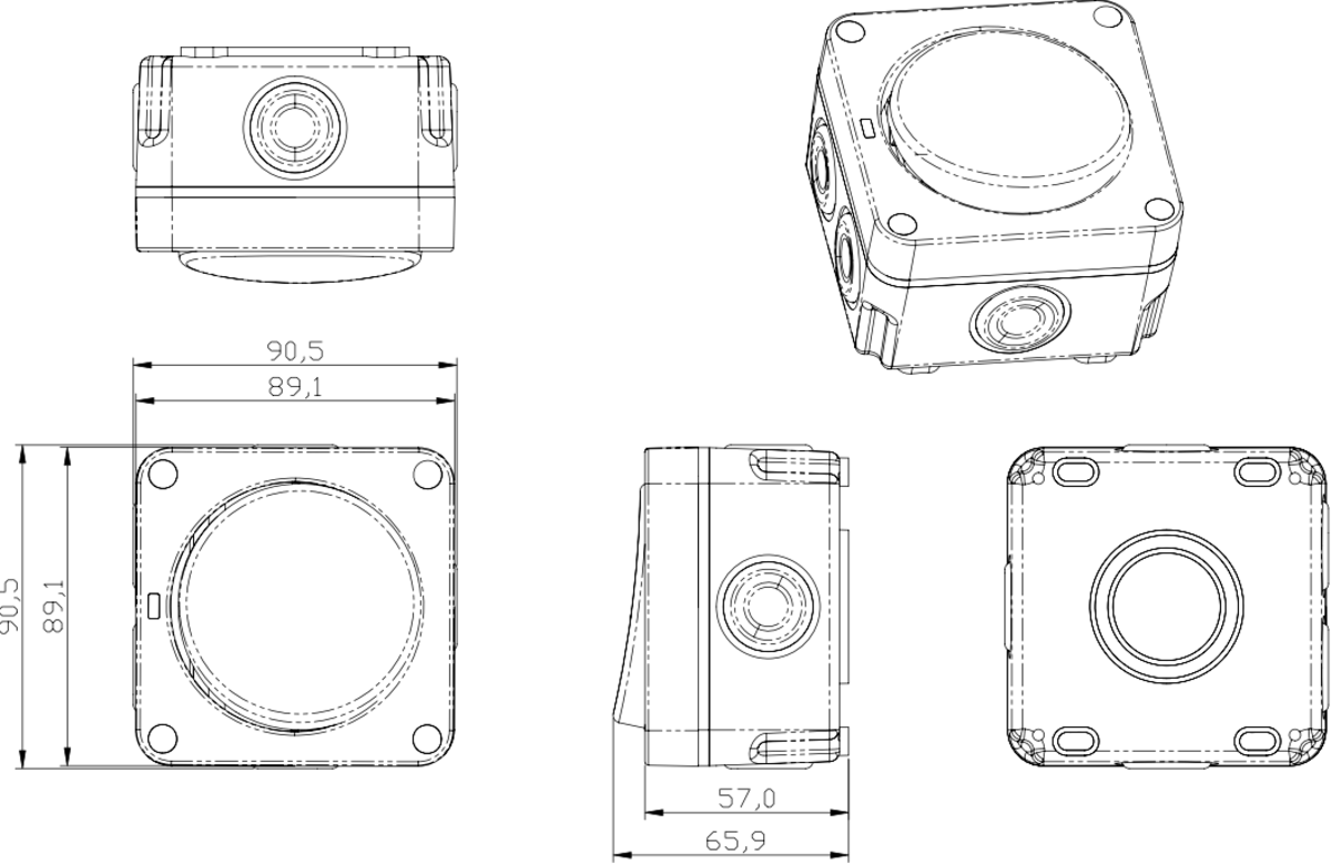 Knightsbridge IP66 20AX 1G 2G SP 2 Way Switch