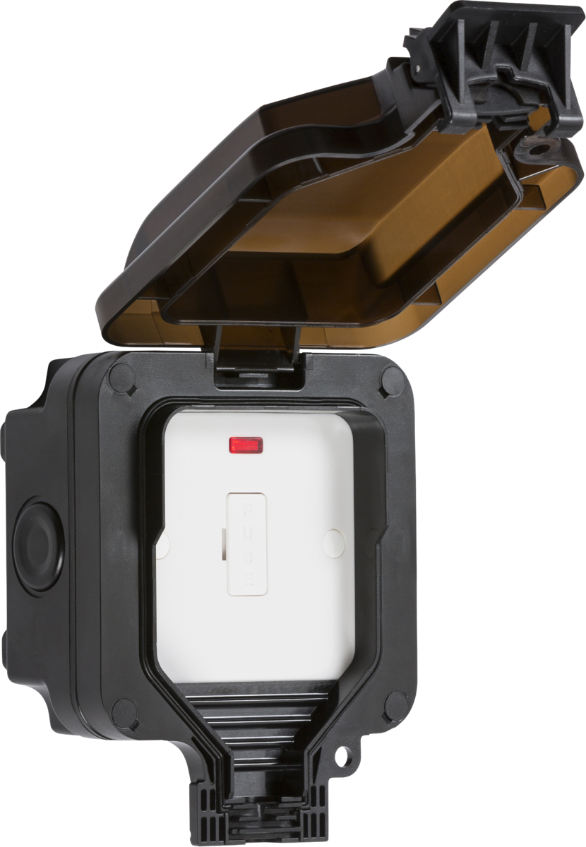 knightsbridge IP66 13A Outdoor Weatherproof Switched Fused Spur Unit With Neon
