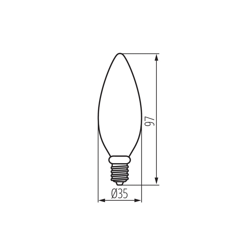 Kanlux XLED C35 E14 4.5W Candle Light Filament LED Bulb