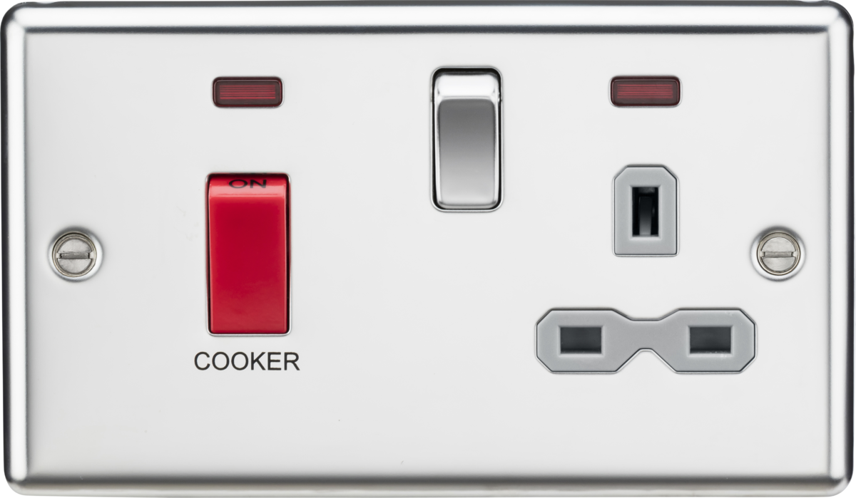 Knightsbridge 45A DP Cooker Switch & 13A Switched Socket with Neon Indicator