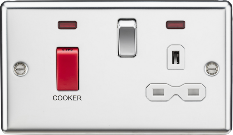 Knightsbridge 45A DP Cooker Switch & 13A Switched Socket with Neon Indicator