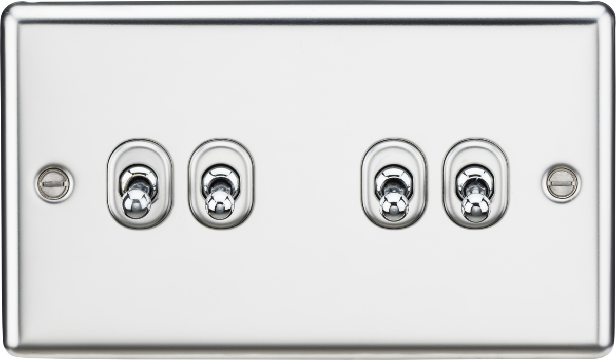 Knightsbridge 10AX Toggle Wall Light Switch Rounded Edge